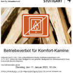 Betriebsverbot Holzöfen Stuttgart